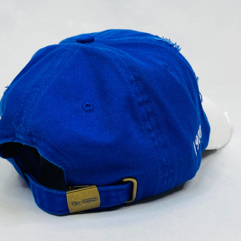 “ΖΦΒ” Zeta Phi Beta Blue & White Distressed Hat – The King McNeal ...