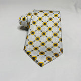 White with Black and Old Gold Alpha Inspired Tie