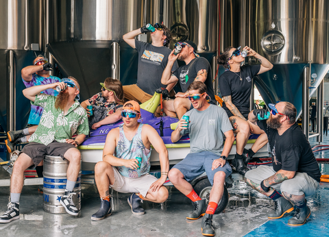 Holy City team brewing B fresh collaboration beer