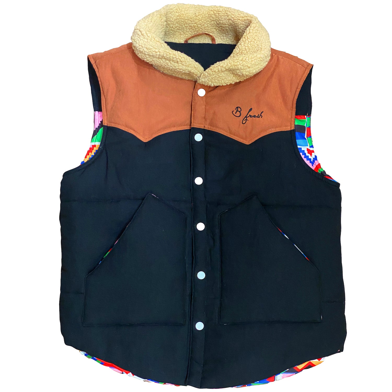 B Fresh Gear Cu Buffs Vest. University of Colorado Puffy Vest with Ralphie Logo. Small