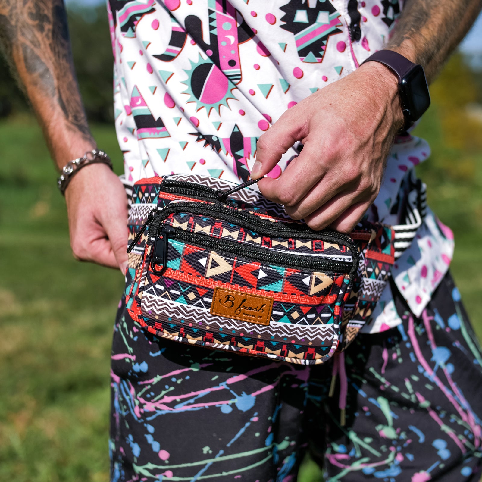 Rejuvenate Colorful Abstract Fanny Pack Bum Bag