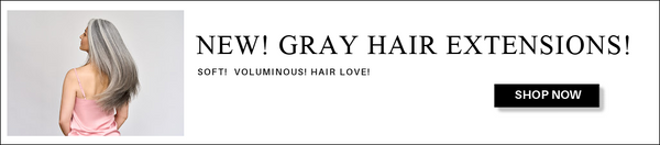 Where to buy raw salt and pepper natural gray hair extensions