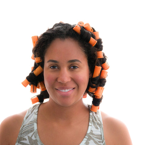 Heatless curls using perm rods 