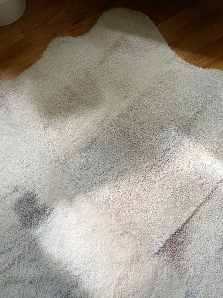 natural sheepskin area rug