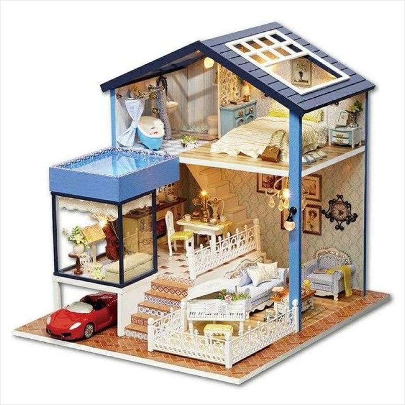 small wooden doll house