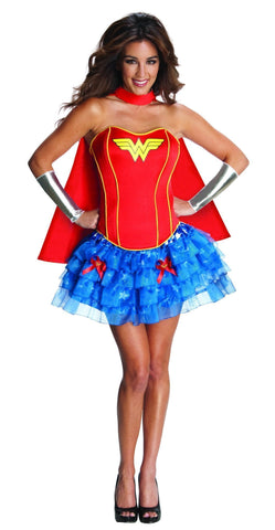  Secret Wishes DC Comics Justice League Superhero Style Adult  Corset Top with Logo Wonder Woman, Red, Small : Clothing, Shoes & Jewelry