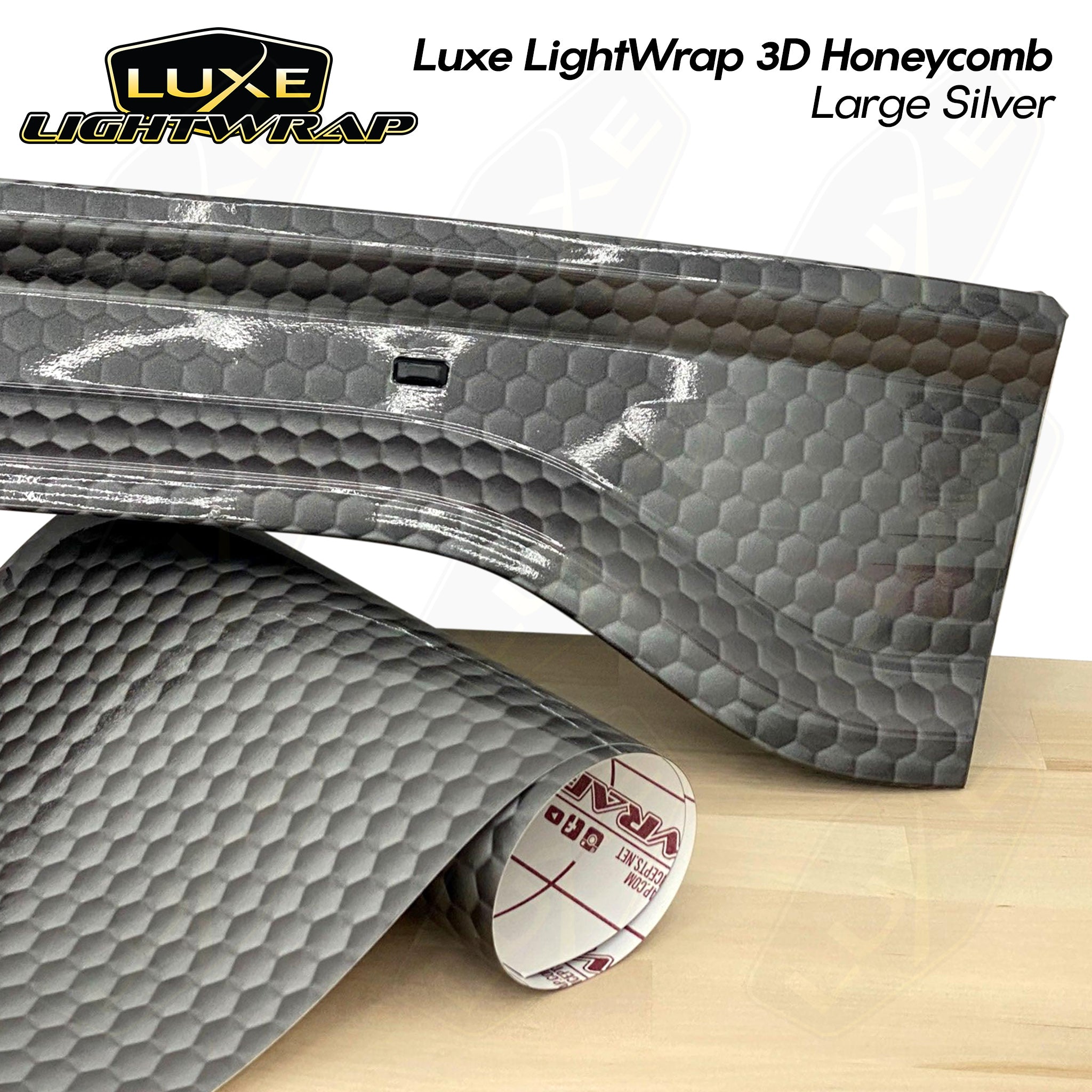 Universal Tint Kit - LightWrap 3D Mid Large Honeycomb - Silver Luxe LightWrap 3D Honeycomb Large Silver 