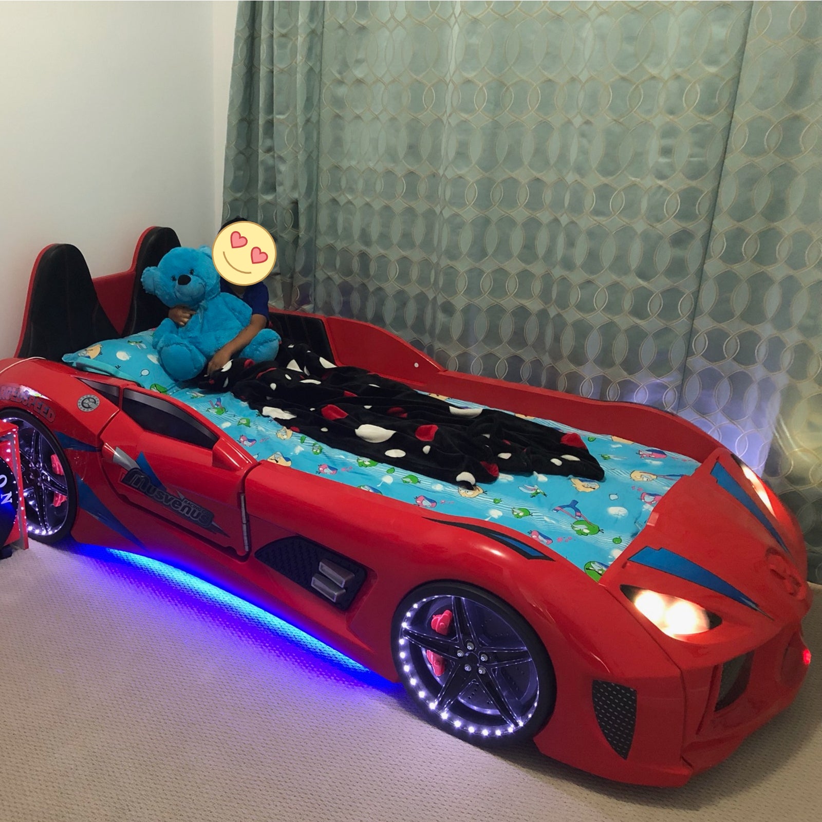 racing car bed with lights