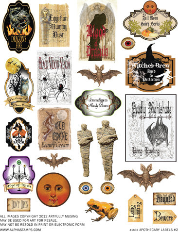 Apothecary Labels #1 Collage Sheet