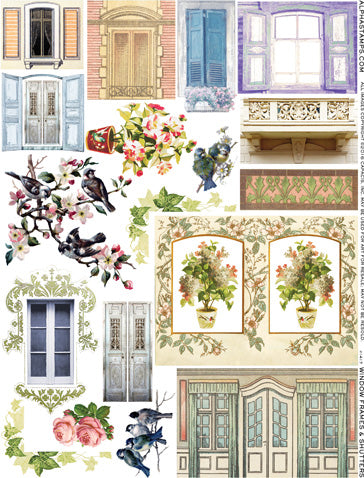 window frame picture collage