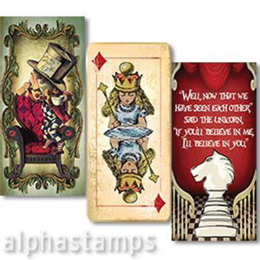 Alice in Wonderland Tarot Cards Digital Image Set 24 Separate Images  Digital Printable Instant Download 5081 (Download Now) 