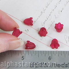 9mm Acrylic Tulip Beads - Fuchsia Pink