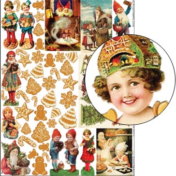 Gingerbread Collage Sheet | Alpha Stamps