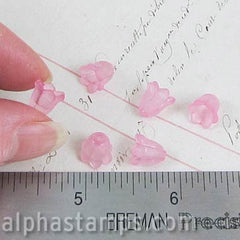 9mm Acrylic Tulip Beads - Rose Pink