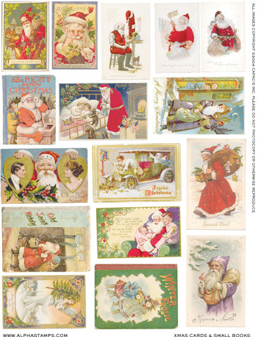 Xmas Cards & Small Books Collage Sheet | Alpha Stamps