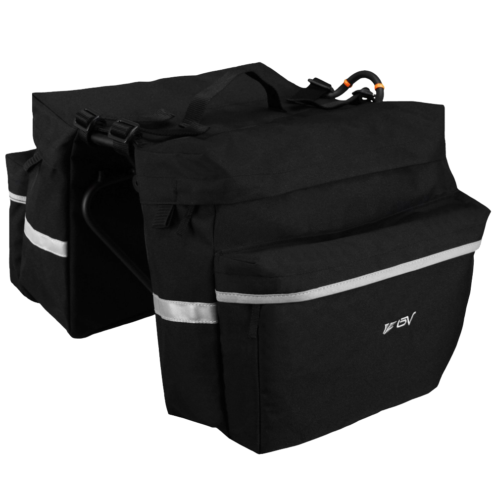 BV Bicycle Panniers with Adjustable Hooks and Carrying Handle