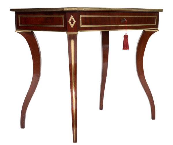 Petite Russian Writing Table in Brass Mounted Mahogany – Avery ...