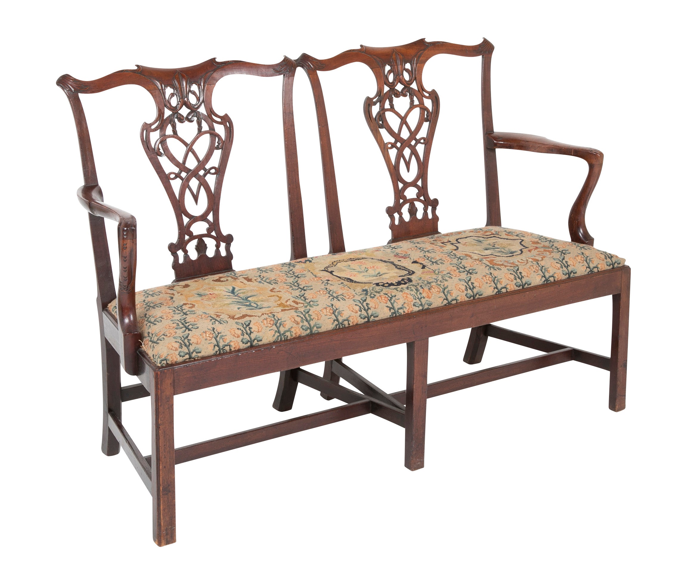 double chair back settee