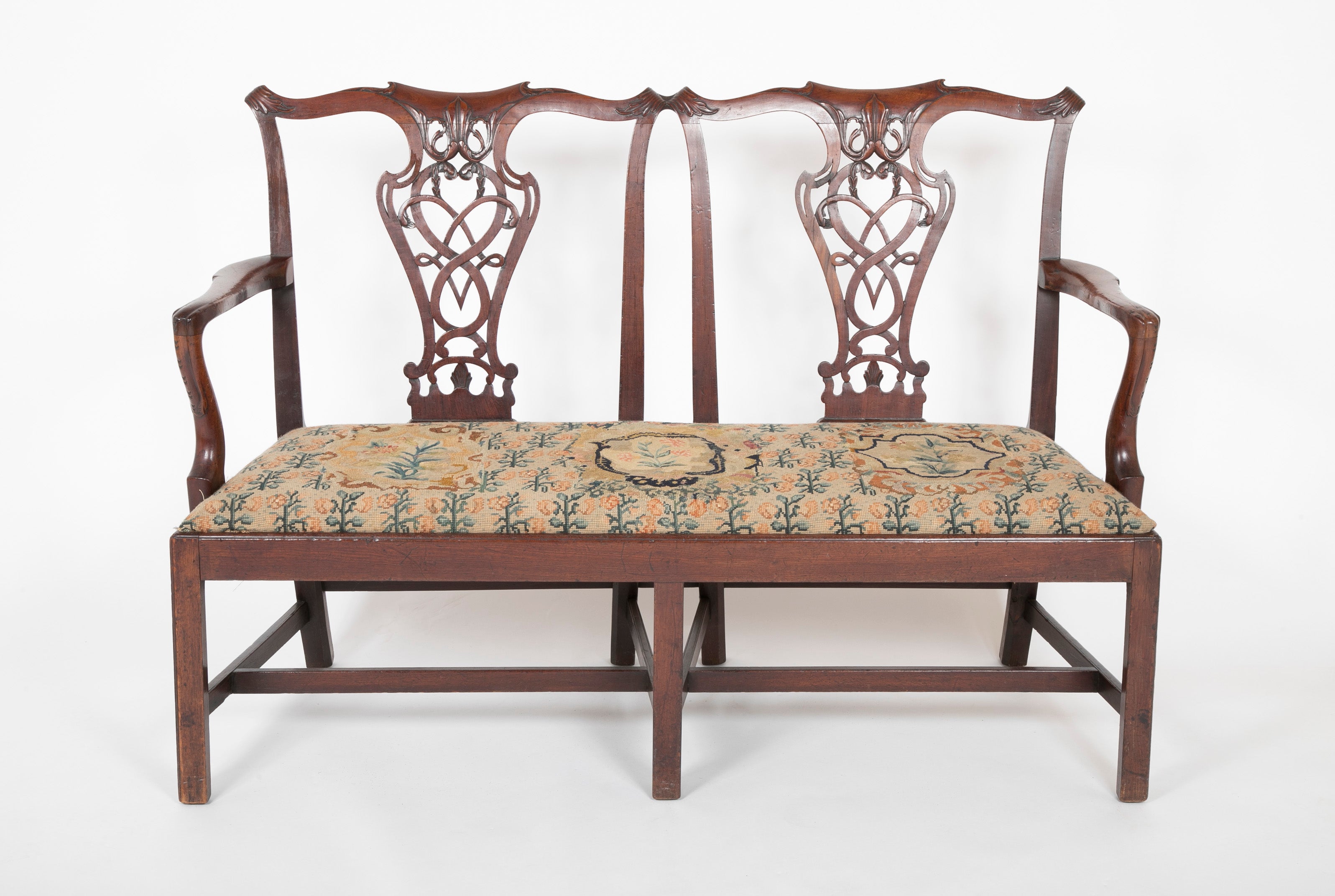 double chair back settee