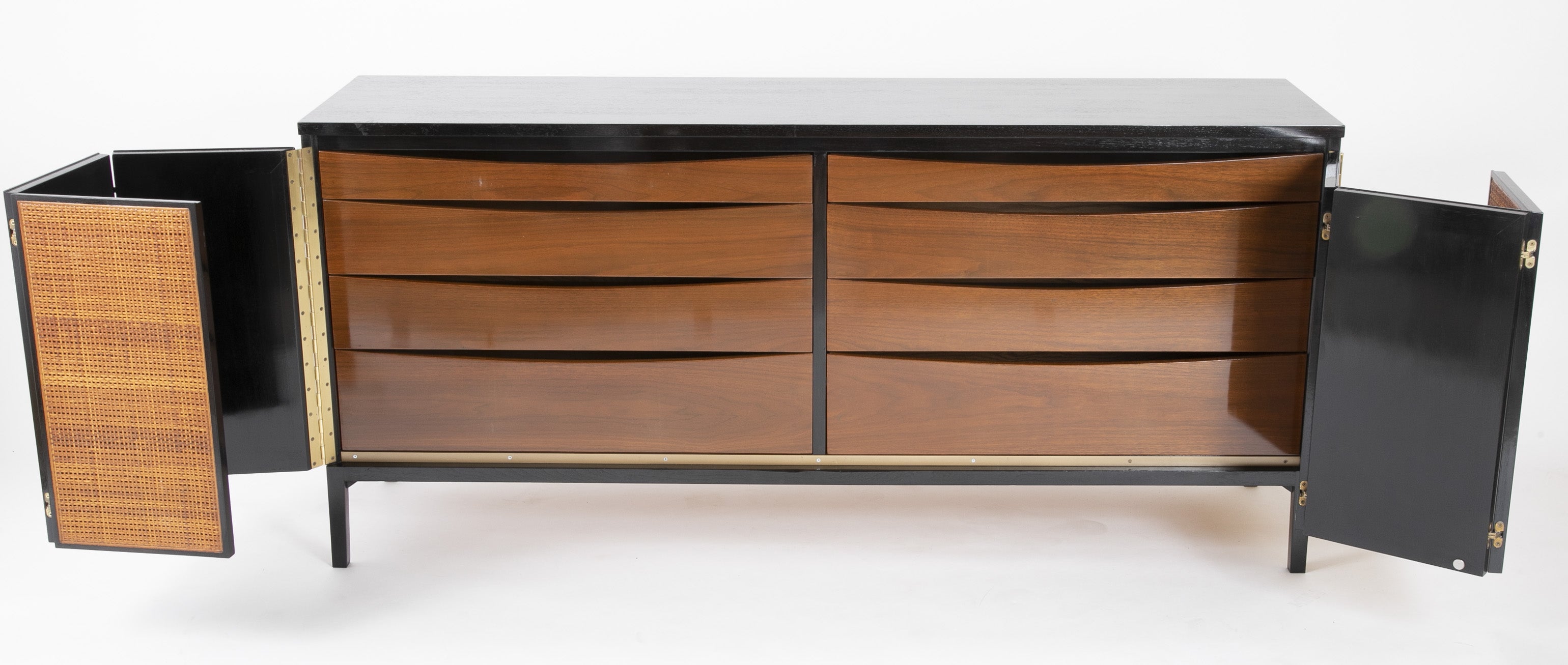 Paul Mccobb For Calvin Ebonized Credenza Model 7707 Avery Dash