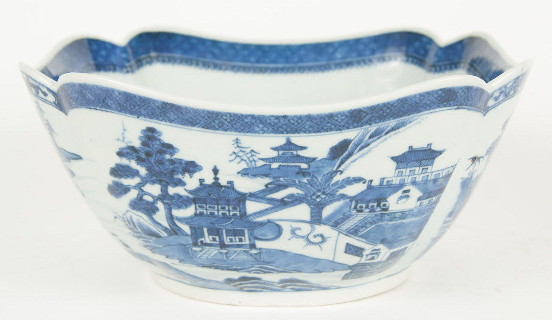 A Chinese Export Blue And White Nanking Porcelain Square Bowl Avery Dash Collections