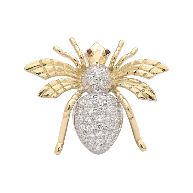 Diamond Spider Brooch