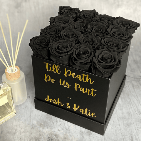 black eternal rose box