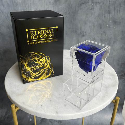 eternal blossom makeup storage box royal blue