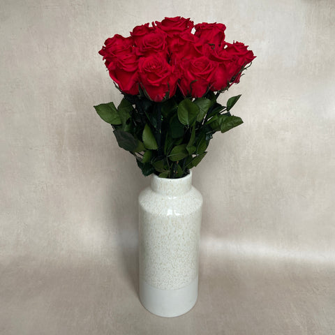 dozen long stemmed eternal roses