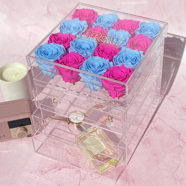 Infinity rose makeup storage box