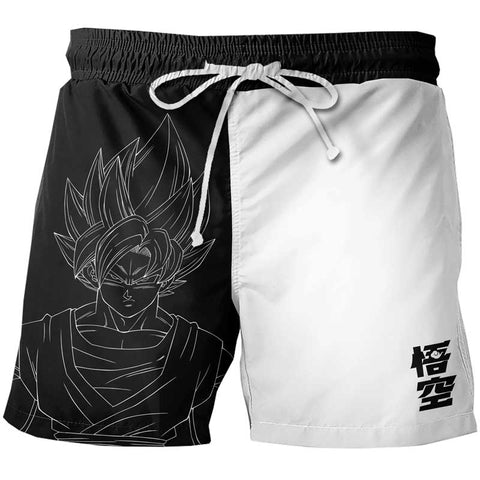 Pants Dragon Ball Goku Blanco y Negro