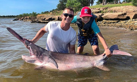 Monster Paddlefish Catch