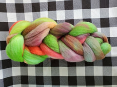 Finished wool braid dyed with easter egg tablets