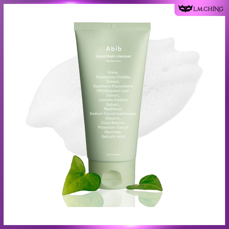 Abib Heartleaf Centella & Salicylic Acid Acne Foam Cleanser Control Sebum and Refine Pores