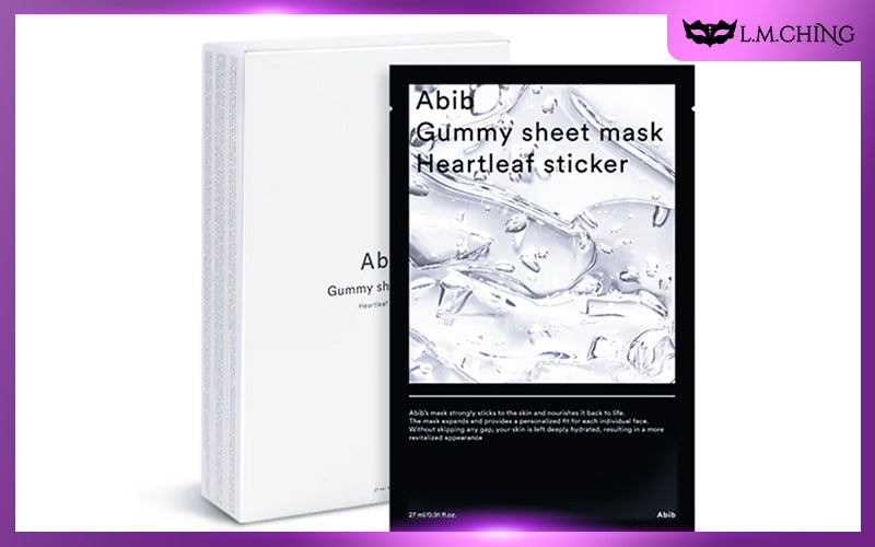 Abib Heartleaf Sticker Gummy Face Sheet Mask Improve Skin Elasticity