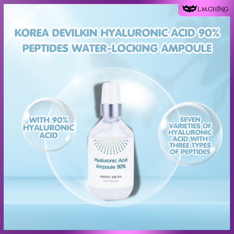 Korea Devilkin Hyaluronic Acid 90% Peptides Water-Locking Ampoule