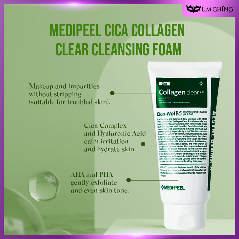 MEDIPEEL Cica Collagen Clear Cleansing Foam