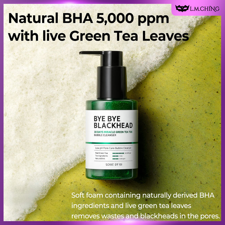 SOME BY MI Bye Bye Blackhead 30 Days Miracle Green Tea Tox Bubble Cleanser