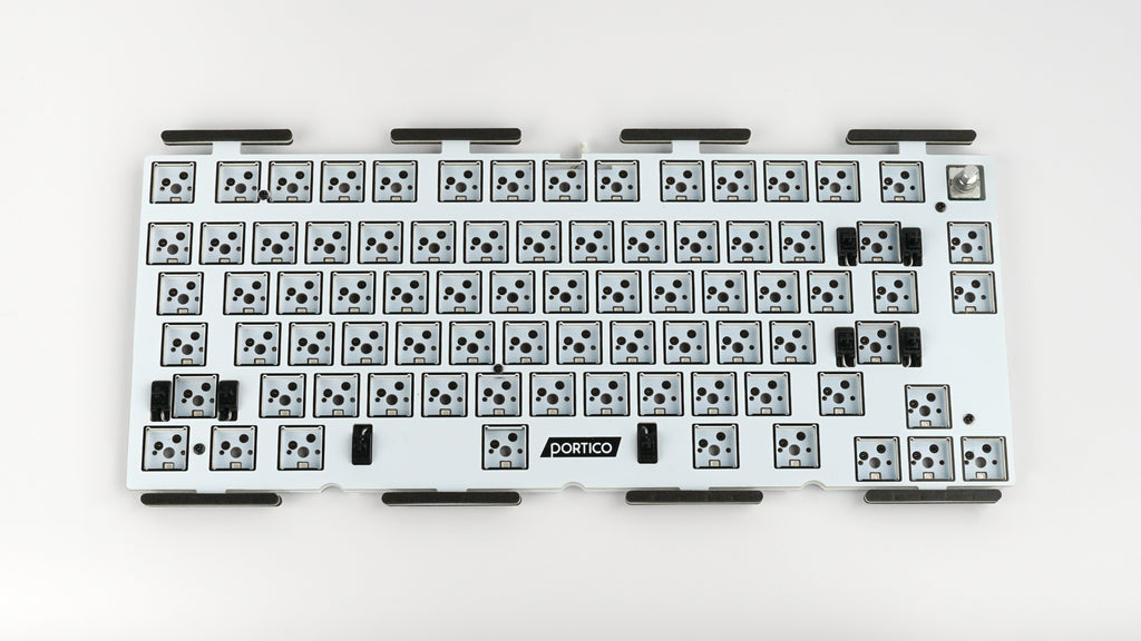 Plate, mat, PCB combo for Portico75