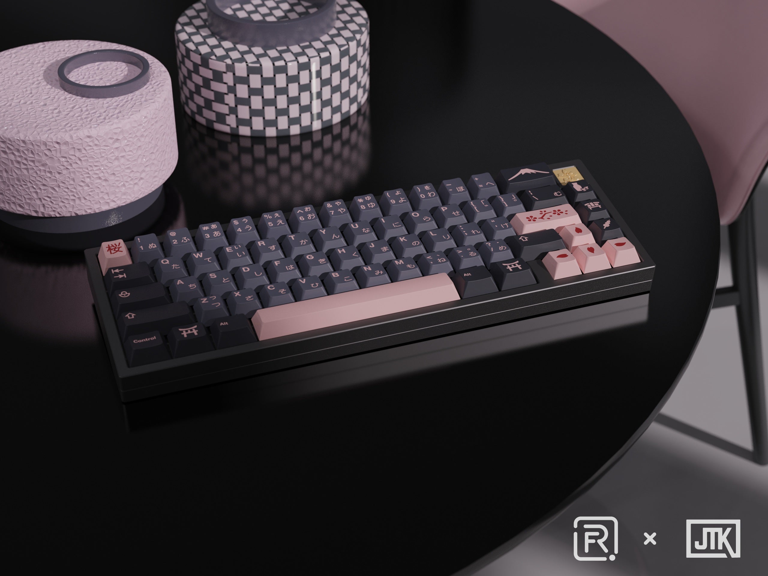 dark sakura keycaps