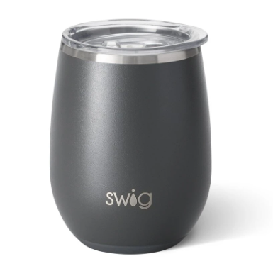 Swig Life 14oz Stemless Wine Tumbler Matte Grey