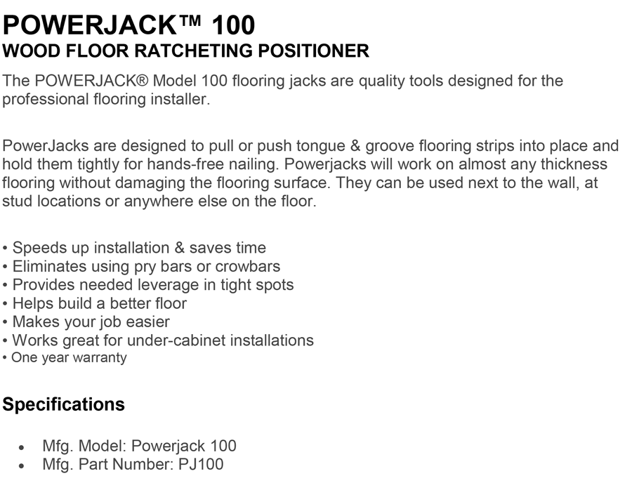 Powernail Powerjack-100