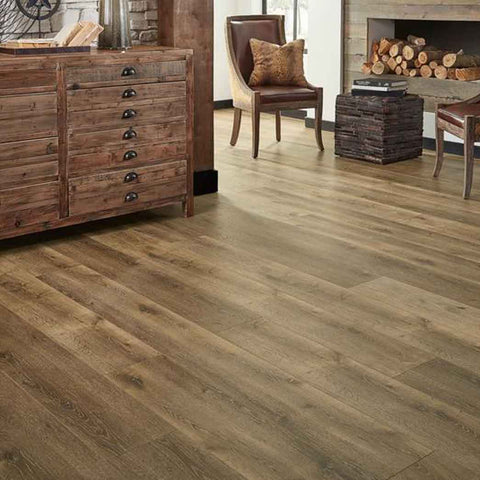 Polished Pro Truly Brown 8 MIL x 6 in. W x 48 in. L Glue Down Waterproof  Luxury Vinyl Plank Flooring (40 sqft/case)