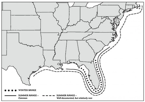 map of manatee habitat