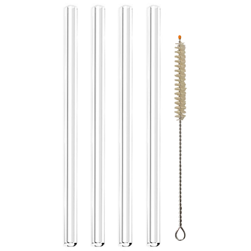 8mm Tips (5 Pack) - Glass Straws & 8mm Stainless Steel Straws White