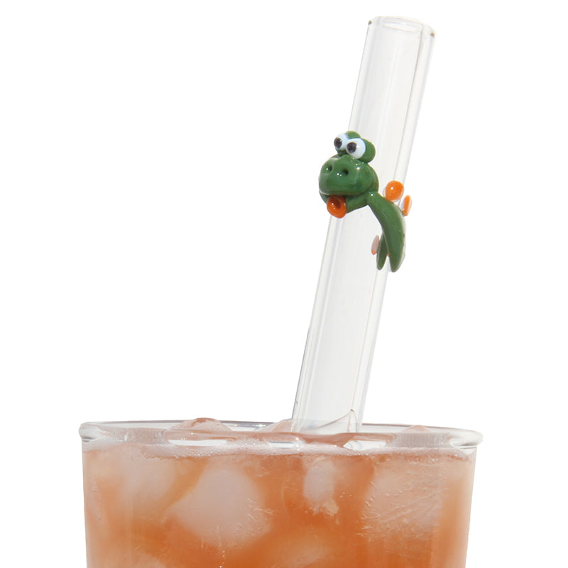 Pack of Frogs GLASS STRAWS Frog Glass Straw Pack Reusable Straws