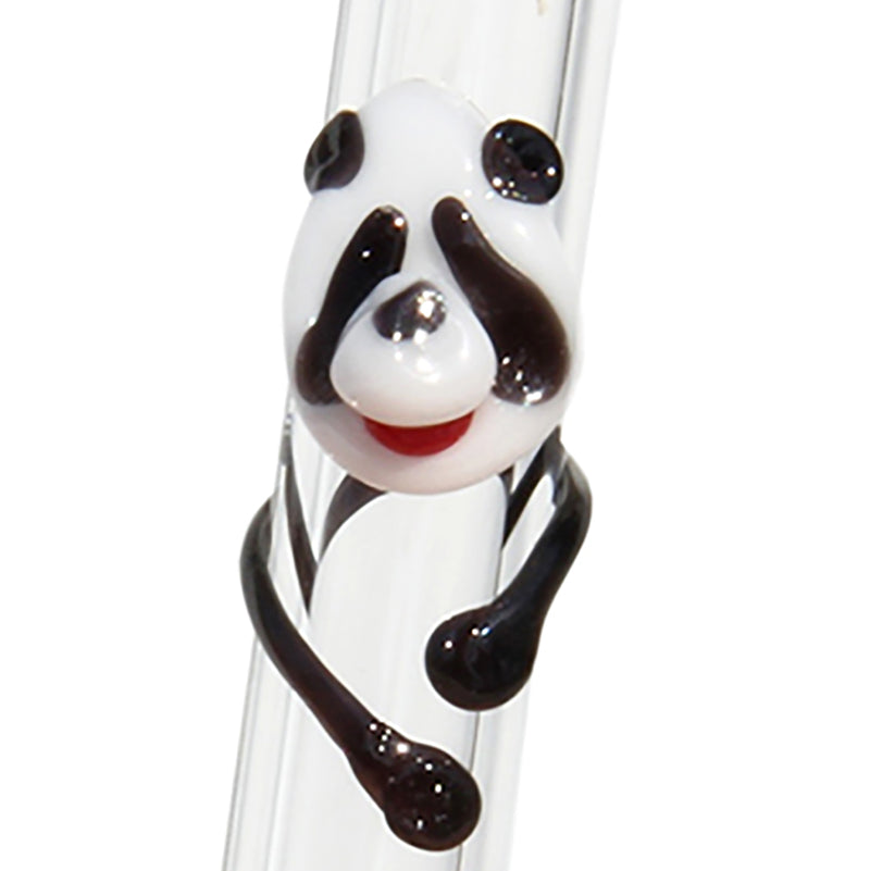 Handmade Glass Straw With Cute Penguin, Drinking Straw, Drinkware