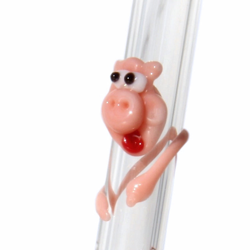 ANIMAL GLASS STRAWS (SET OF 4)