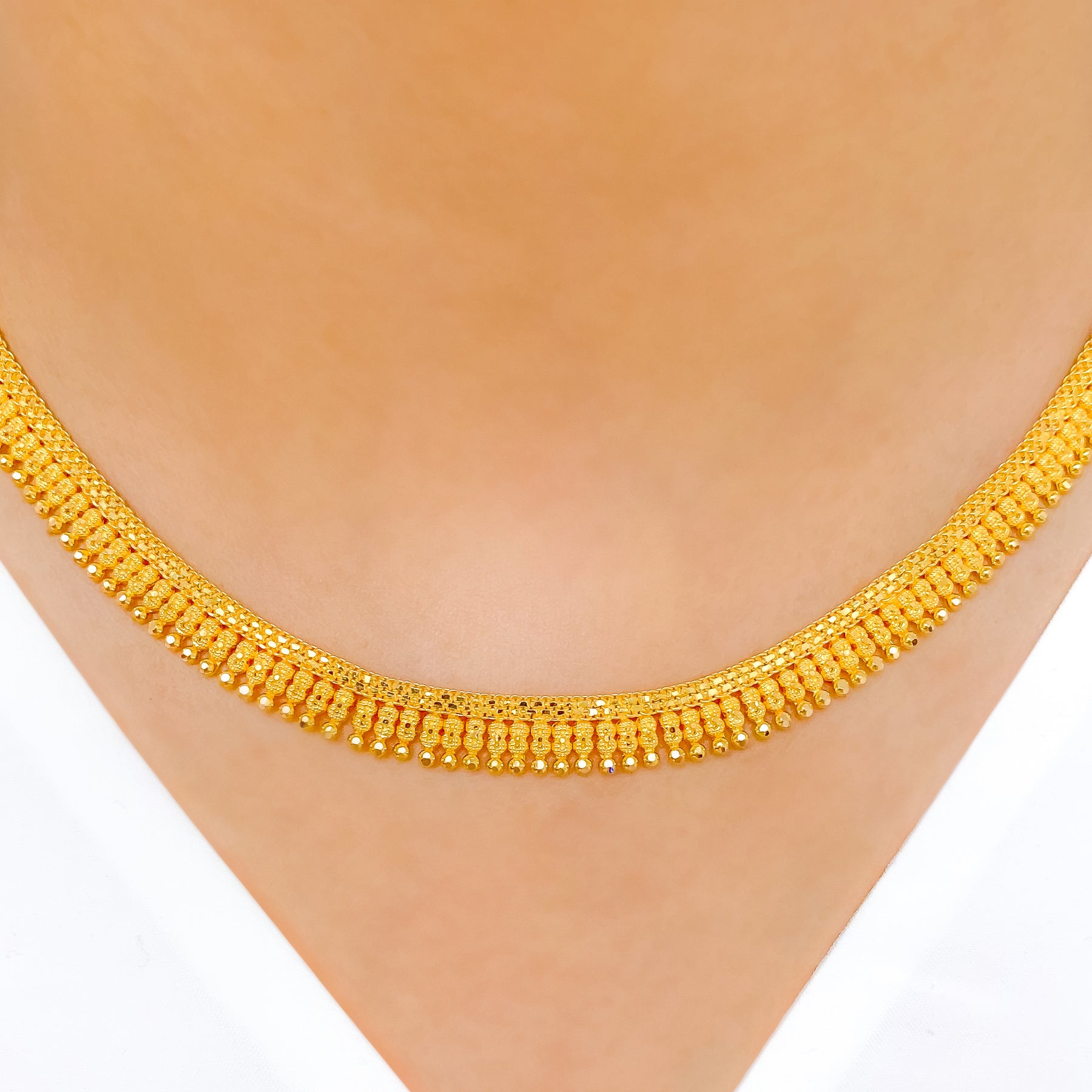 light weight gold choker set