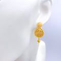 Refined Pear-Shaped 22k Gold Earrings